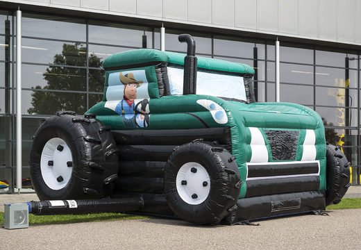 Compre el castillo hinchable maxi multifun verde con tema tractor para niños en JB Hinchables España. Ordene castillos hinchables en línea en JB Hinchables España