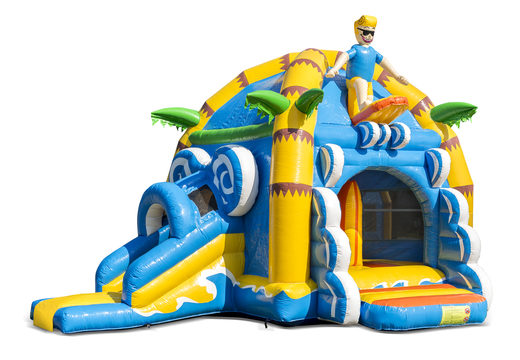 Comprar castillo inflable de interior multifun super hinchable con tobogán en playa temática para niños. Ordene castillos inflables en línea en JB Hinchables España