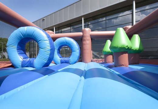Tobogán inflable con temática de osos polares con piscina de chapoteo, impresionante objeto 3D, colores frescos y obstáculos 3D para niños. Ordene toboganes inflables ahora en línea en JB Hinchables España