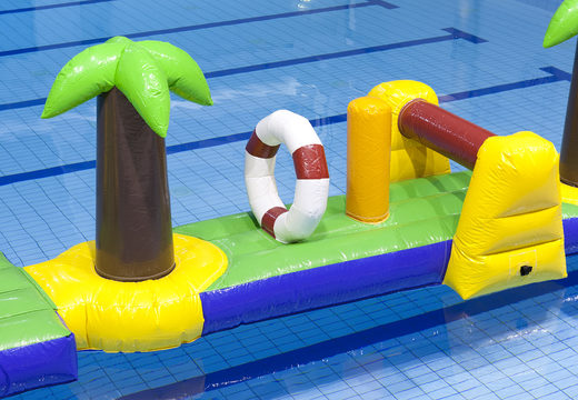 Hawaii run piscina de 12 metros de largo con 2 toboganes para jóvenes y mayores. Ordene juegos de piscina inflables ahora en línea en JB Hinchables España