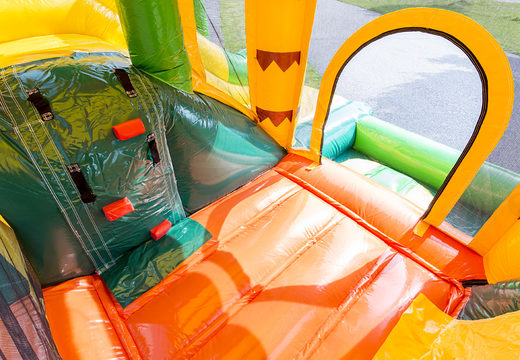 Ordene el castillo hinchable Jumpy Fun Jungle con tobogán para niños. Compre castillos hinchables en línea en JB Hinchables España