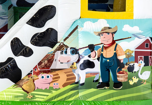 Compra el castillo hinchable Jumpy Happy Farm con tobogán para niños. Ordene castillos hinchables en línea en JB Hinchables España