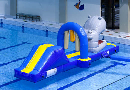 Compra una carrera de hipopótamos con objetos divertidos para jóvenes y mayores. Ordene carreras de obstáculos inflables en línea ahora en JB Hinchables España