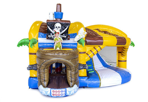 Castillo hinchable de temática pirata con tobogán y con objetos 3D en su interior para niños. Compre castillos hinchables en línea en JB Hinchables España