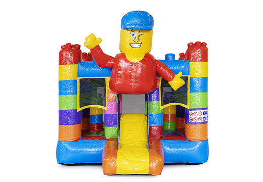 Pequeño castillo hinchable con temática de superblocks con tobogán para comprar en JB Inflatables. Compre castillos hinchables inflables en JB Hinchables España