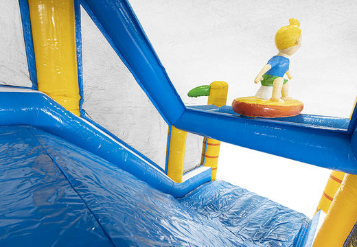 Compre una pista americana temática de surf modular de 13,5 m con objetos 3D a juego para niños. Ordene pistas americanas inflables ahora en línea en JB Hinchables España