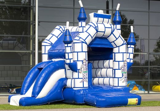 Compra un mediano castillo hinchable multifuncional de interior con tema de castillo para niños. Compra castillos hinchables en línea en JB Hinchables España