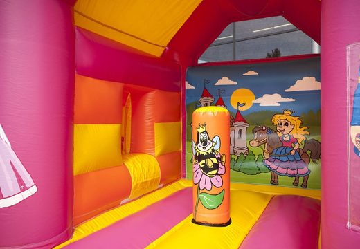 Compra un mediano multifun castillo hinchable de interior en tema de princesa para niños. Compra inflables en línea en JB Hinchables España