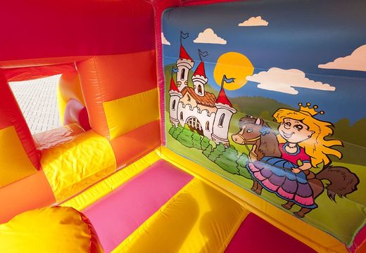 Mediano castillo inflable de interior multiplay a la venta en tema de princesa para niños. Ordena inflables en línea en JB Hinchables España