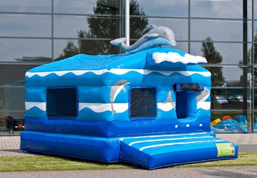 Ordene el castillo hinchable cubierto playfun blue ball pit con el tema Seaworld para niños. Compre castillos hinchables en línea en JB Hinchables España