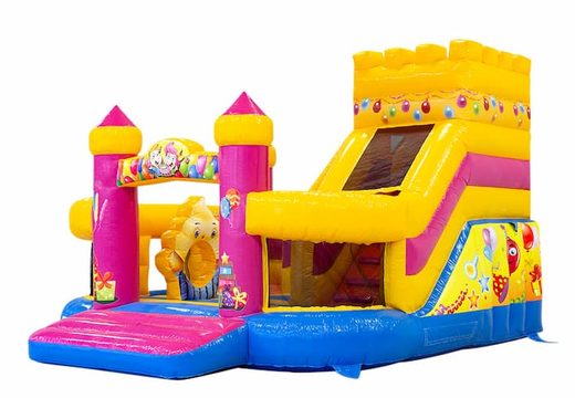 Compre un gran castillo inflable abierto multiplay con tobogán en la fiesta temática para niños. Ordene castillos inflables en línea en JB Hinchables España