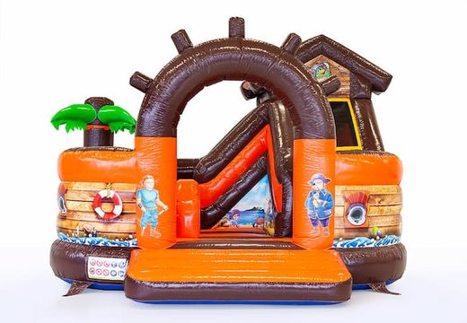 Compre un castillo hinchable Funcity Pirate multifuncional con tobogán para niños. Ordene castillos hinchables en línea en JB Hinchables España