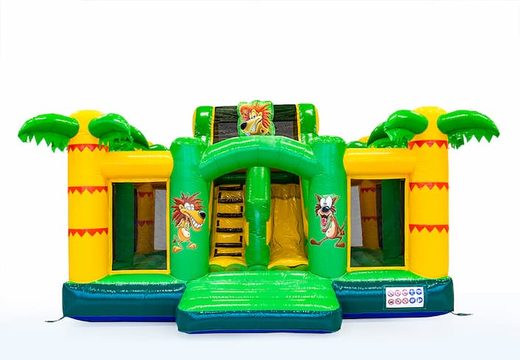 Ordene el castillo hinchable Slidebox Jungle con tobogán para niños. Compre castillo hinchables en línea en JB Hinchables España