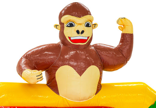 Figura 3D en el castillo inflable Double Slide en el tema Safari Gorilla