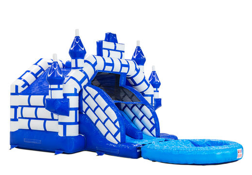 Lado del Slide Combo Dubbelslide con piscina en el tema de castillo
