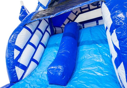 Compra el tobogán azul y blanco del castillo inflable Slide Combo Dubbelslide en JB