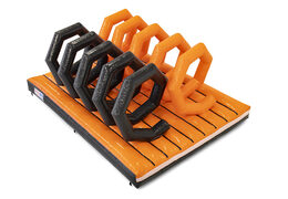 Ordene la carrera de obstáculos Mega Spiral Platform con obstáculos para niños. Compre carreras de obstáculos inflables en línea ahora en JB Hinchables España