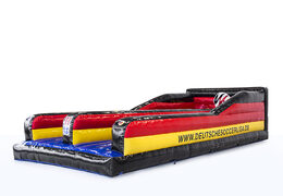 Ordene el bungeerun hinchable Deutsche Soccer liga para jóvenes y mayores. Compre el bungee run inflable ahora en línea en JB Promotions España