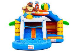 Castillo hinchable Slide Combo Double Slide con dos toboganes en el tema de la playa