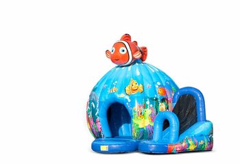 Opblaasbaar overdekt disco fun springkussen kopen in thema seaworld zee vissen nemo voor kinderen