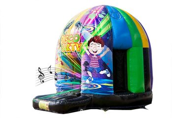 Opblaasbaar disco springkussen 4 meter in meerdere thema's met muziek en lampen voor kinderen te koop