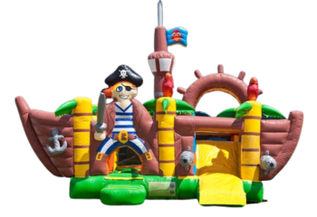 Groot opblaasbaar springkussen kopen in thema piraat piratenboot voor kids bij JB Inflatables