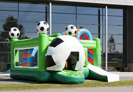 Castillo hinchable multijugador  mediano con temática futbolística para niños. Ordene castillos hinchables en línea en JB Hinchables España