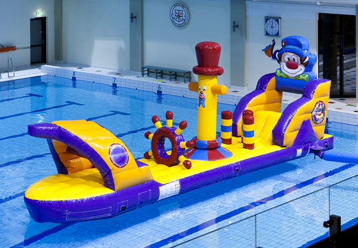 Obtenga un barco inflable con temática de circo para jóvenes y mayores. Ordene juegos de piscina inflables ahora en línea en JB Hinchables España
