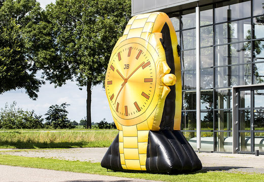 Compra un reloj inflable de oro de 4 metros de altura. Ordene castillos hinchables ahora en línea en JB Hinchables España