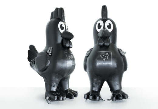 Comprar Mascota hinchable pollo negro Poule en Poulette. Ordene promocionales hinchables ahora en línea en JB Hinchables España