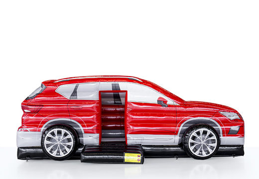 SEAT: hinchables de coche rojo hechos a medida en JB Hinchables España; especialista en artículos publicitarios inflables como castillo hinchable personalizadas