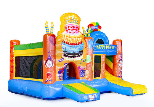 Castillo hinchable multijugador mediano con tema de fiesta para niños. Ordene castillos hinchables en línea en  JB Hinchables España