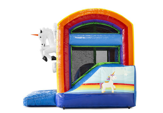 Ordene el pequeño castillo hinchable de unicornio con tobogán para niños. Compre castillos hinchables en línea en JB Hinchables España