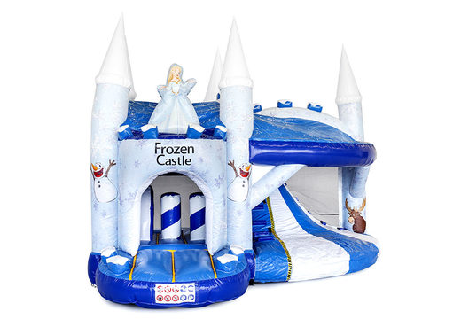 Ordene un castillo hinchable con temática de hielo con un tobogán para niños. Compre castillos hinchables en línea en JB Hinchables España
