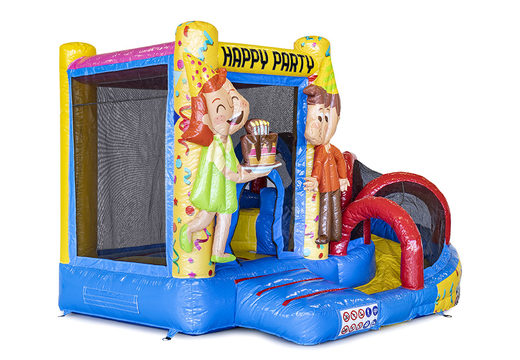 Compre pequeño castillo inflable de interior en fiesta temática con tobogán para niños. Ordene castillos inflables en línea en JB Hinchables España