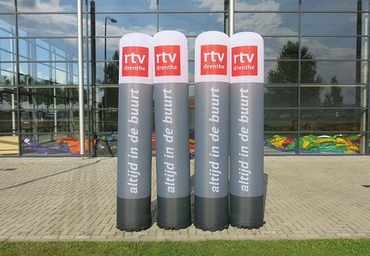 Notable pedido de pilares inflables RTV Drenthe. Obtenga pilares publicitarios en línea ahora en JB Hinchables España