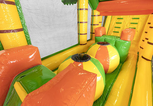 Pista americana inflable Jungle de 19 metros con objetos 3D adecuados para niños. Compre pistas americanas inflables en línea ahora en JB Hinchables España