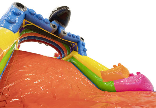 Encargue los mini superbloques inflables de 9 m de pista americana para niños. Compre pistas americanas inflables en línea ahora en JB Hinchables España
