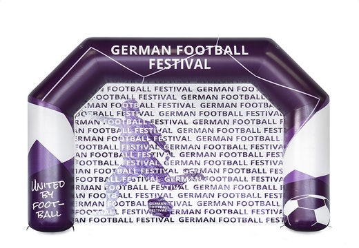 Arco de meta de inicio y finalización personalizado del Festival de fútbol alemán a la venta en JB Hinchables España. Arcos de meta publicitarios inflables en todas las formas y tamaños hechos a tu propio estilo