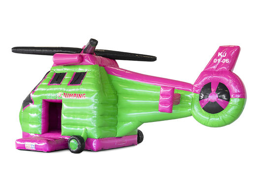 Realice un castillo hinchable Kidsjumping Helicopter personalizado con su propia identidad corporativa en JB Hinchables España. Compre castillos hinchables promocionales en línea de todas las formas y tamaños