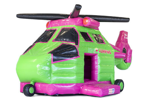 Ordene castillos inflables personalizados en helicóptero Kidsjumping en línea en JB Hinchables España; especialista en artículos publicitarios inflables como castillos hinchables hechos a medida