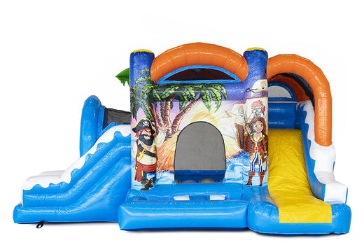 Ordene el castillo hinchable Jumpy Fun Pirate con tobogán para niños. Compre castillos hinchables en línea en JB Hinchables España