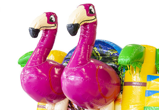Ordene inflables personalizados Multiplay Flamingo en JB Hinchables España; especialista en artículos publicitarios inflables como gorilas personalizados