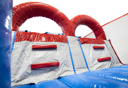 Pedido una carrera de obstáculos inflable modular gigante Way Out de 40 piezas para niños. Compre carreras de obstáculos inflables en línea ahora en JB Hinchables España