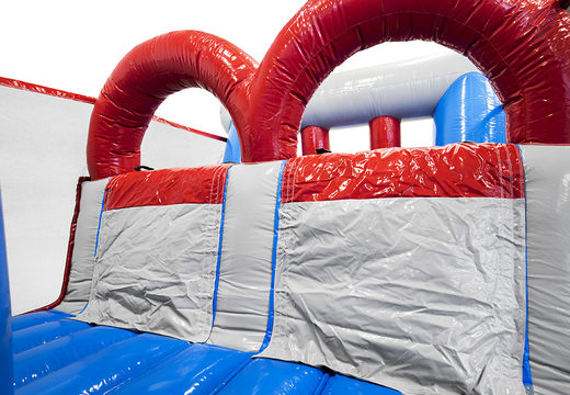Compre el curso de asalto inflable Way Out modular giga de 40 piezas para niños. Ordene carreras de obstáculos inflables en línea ahora en JB Hinchables España