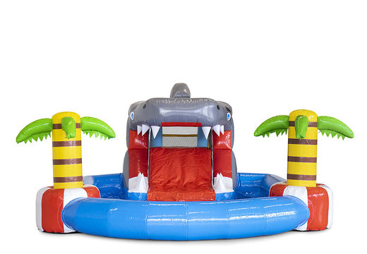 Castillo hinchable Minipark con tobogán de agua y piscina con temática de tiburones para niños. Compre castillos hinchables inflables en línea en JB Hinchables España