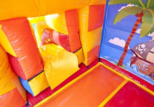 Compra un mediano multifun castillo inflable de interior en tema de pirata para niños. Compra inflables en línea en JB Hinchables España