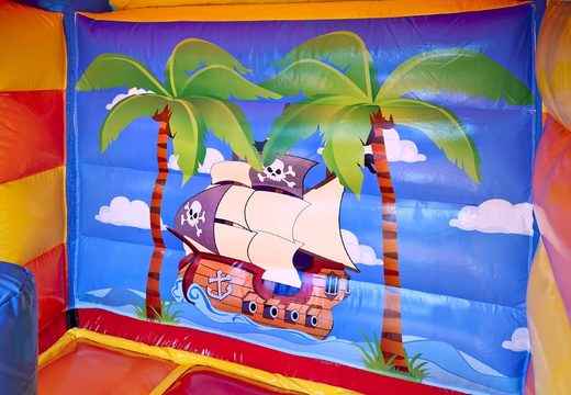Mediano castillo inflable de interior multiplay a la venta en tema de pirata para niños. Ordena inflables en línea en JB Hinchables España