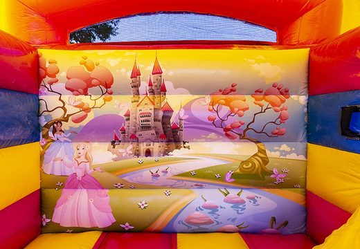 Compra un pequeño castillo hinchable multifun interior en tema princesa para niños. Compra castillos hinchables en línea en JB Hinchables España