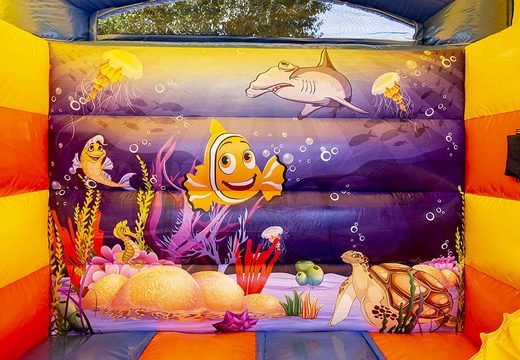 Compra un pequeño castillo inflable de interior multifuncional en tema seaworld para niños. Compra inflables en línea en JB Hinchables España